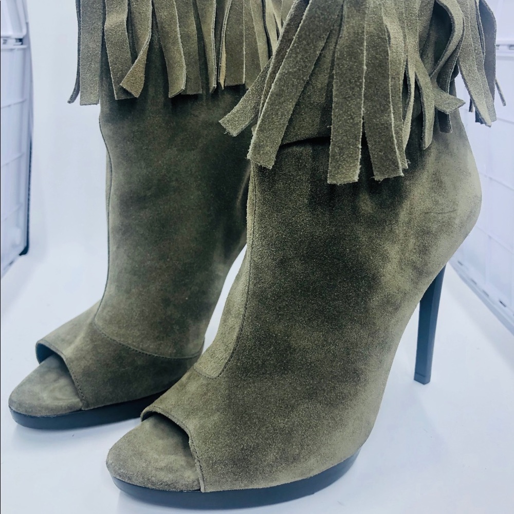 Burberry Women’s Suede Peep Toe Boots